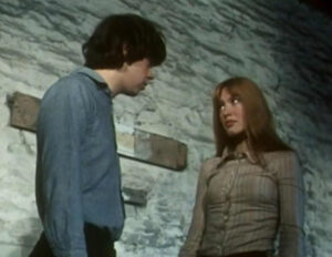 Michael Holden and Gillian Hills in a Scene from the Owl Service